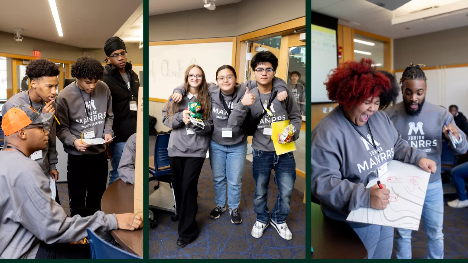 Junior MANRRS Leadership Institute flyer with photos of participants